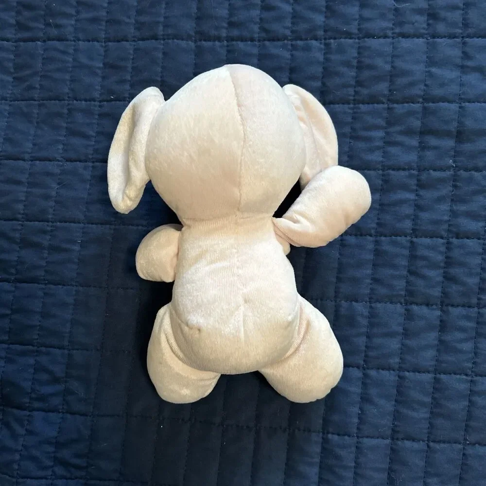 Animal Fair Pink Elephant Rattle Baby Plush Toy Bib Vintage 9